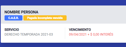 Pago parcial calculado