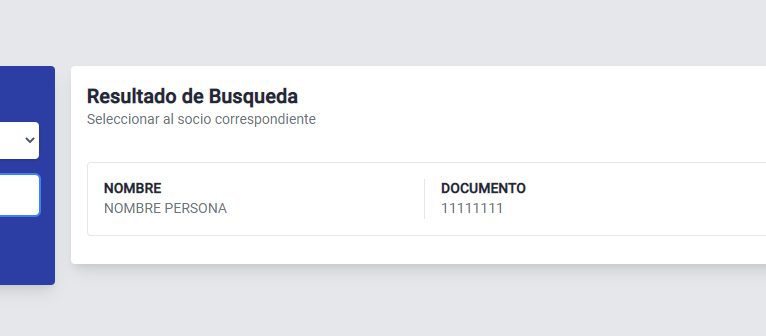 Resultado del buscador de personas