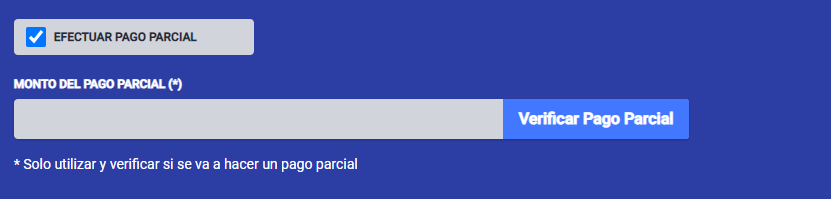 Verificar pago parcial